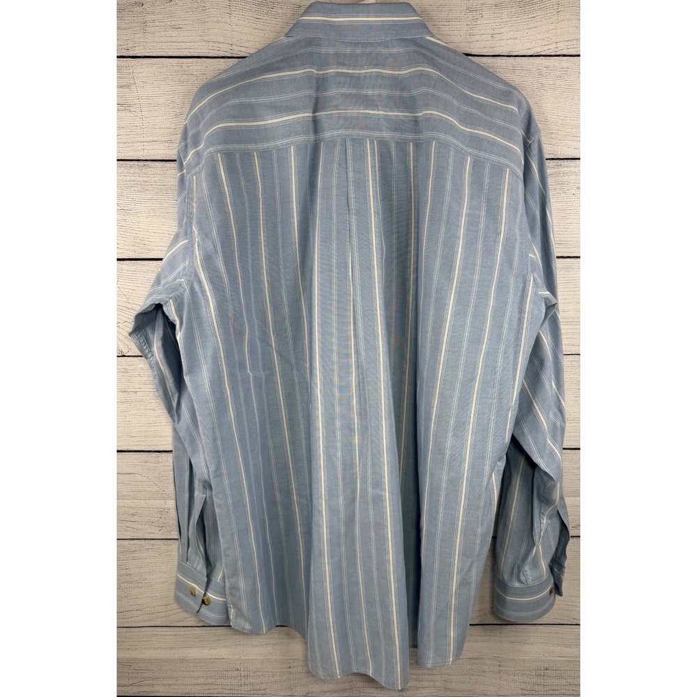 L.L. Bean Mens Striped Button Down Shirt Long Sleeve‎ Large Regular Fit - Picture 2 of 4